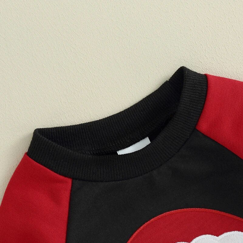Boy's Black and Red Santa Christmas Outfit