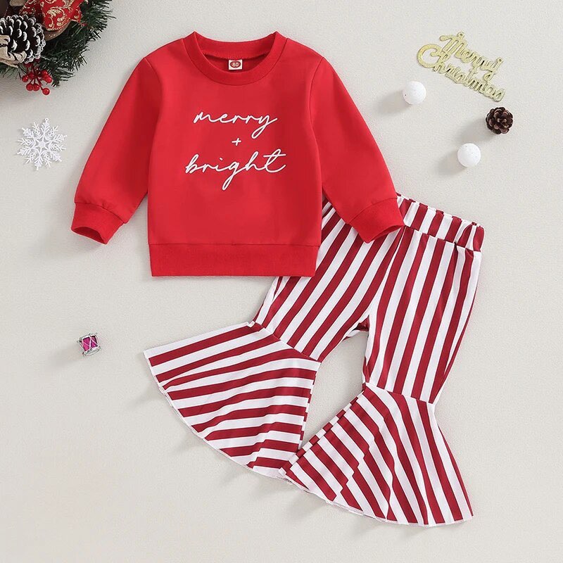 Girl's Merry + Bright Christmas Outfit