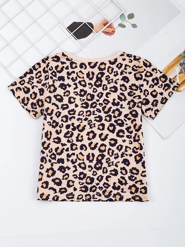 Girl's Leopard Print Created with a Purpose Tee