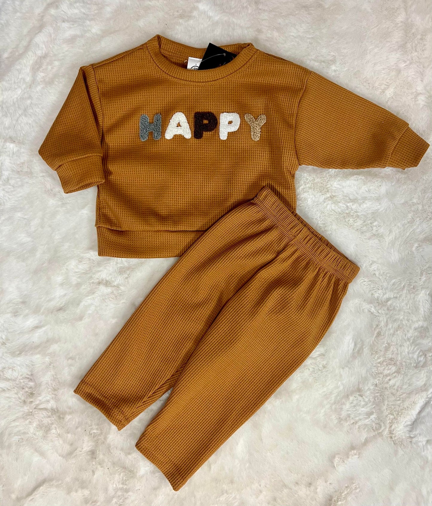 Boy's Brown "Happy" Outfit