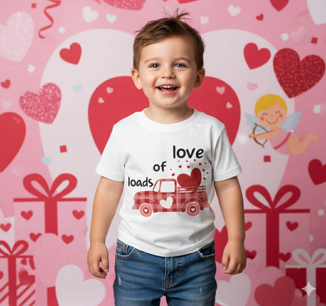 Boy's Valentine's Day Tees- Short or Long Sleeve Option
