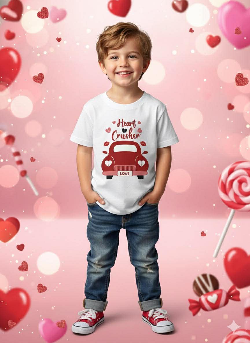 Boy's Valentine's Day Tees- Short or Long Sleeve Option