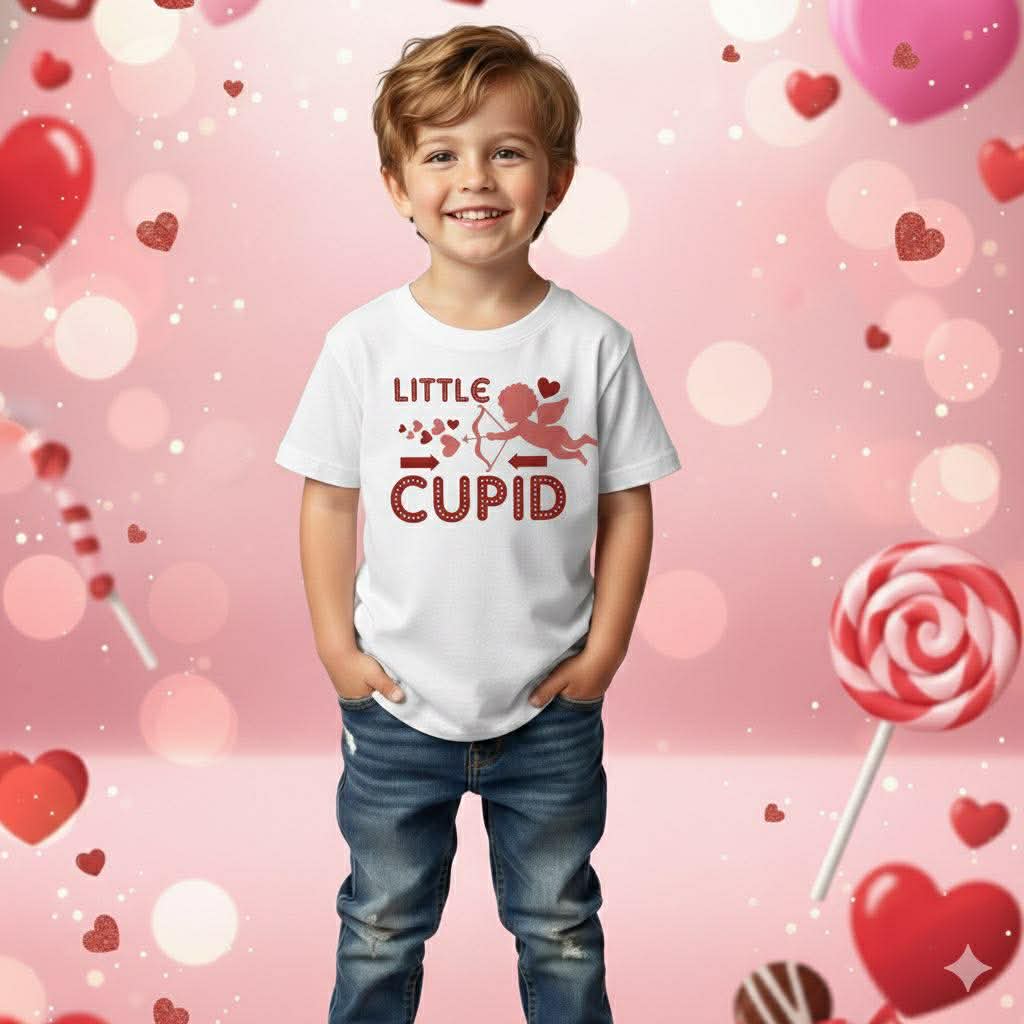Boy's Handmade Valentine's Day Tees- Short or Long Sleeve Options