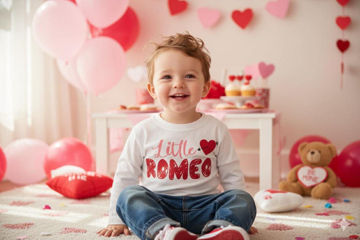 Boy's Valentine's Day Tees- Short or Long Sleeve Option