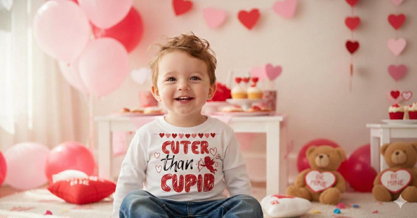 Boy's Valentine's Day Tees- Short or Long Sleeve Option