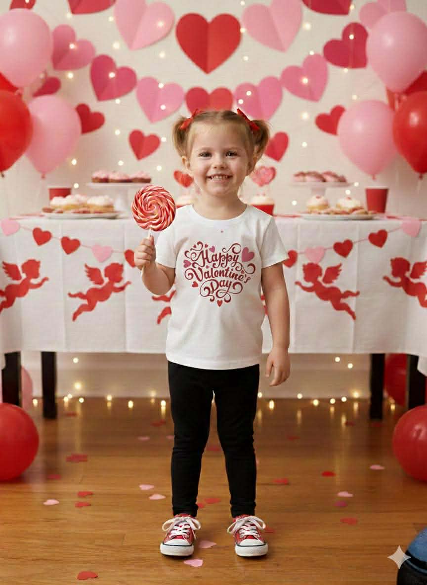 Handmade Girls Valentine’s Day Shirts