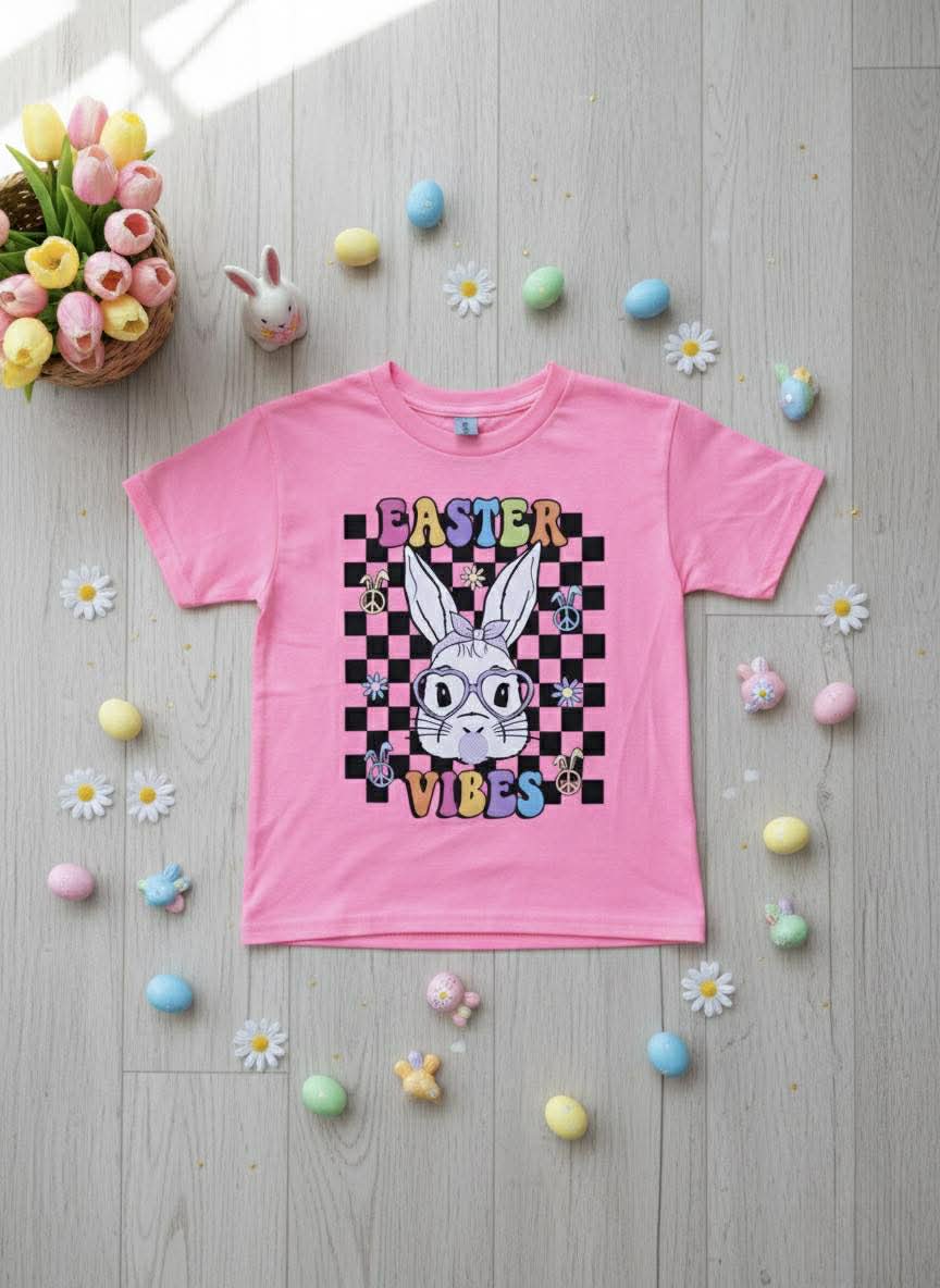 Girls Handmade Easter Vibes Tee Shirt