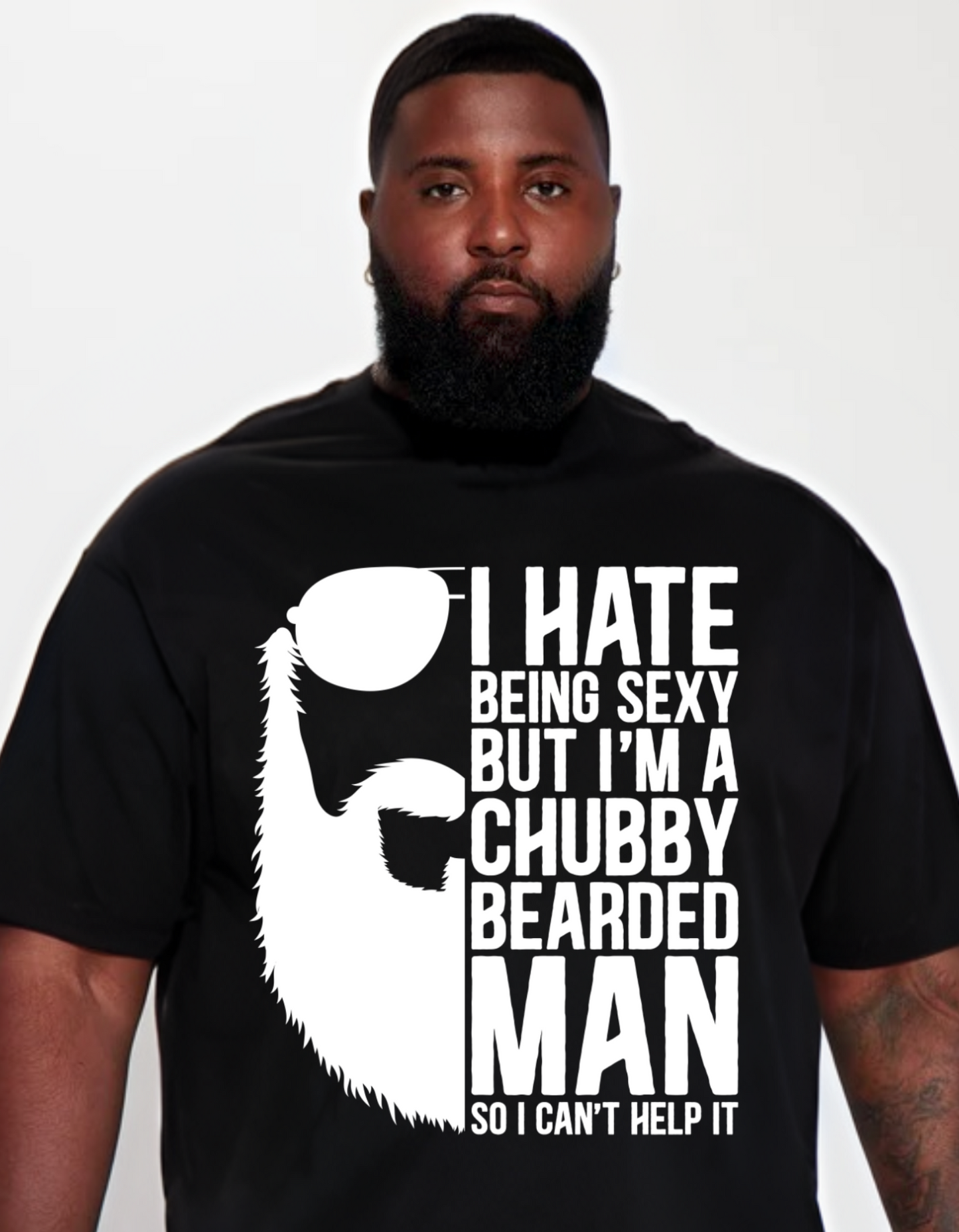 Men's Sexy Chubby Bearded Man Tee Shirt