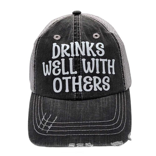 Women's Drinks Well with Others Baseball Cap Hat