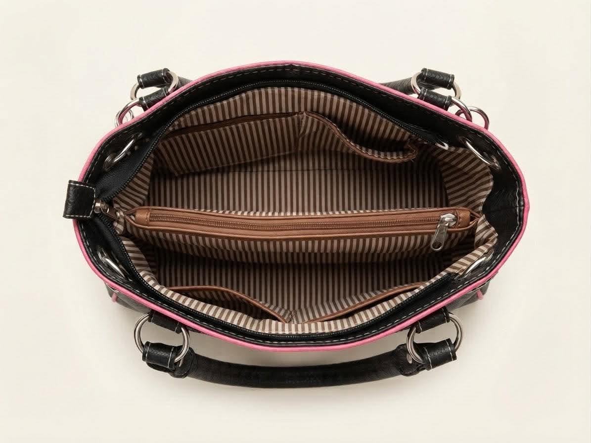 Western Style Sugar Skull Conceal Carry Handbag Purse