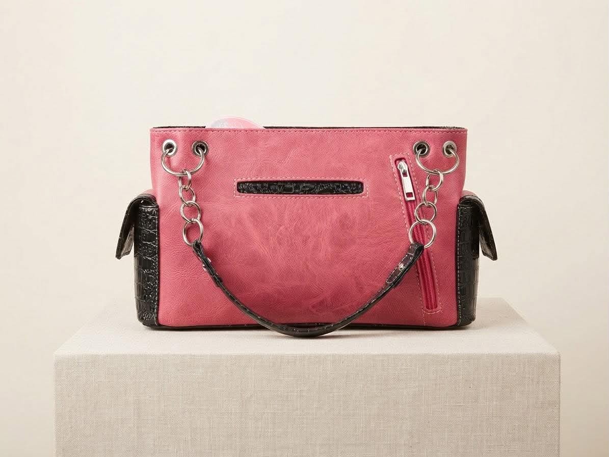 Western Style Sugar Skull Conceal Carry Handbag Purse