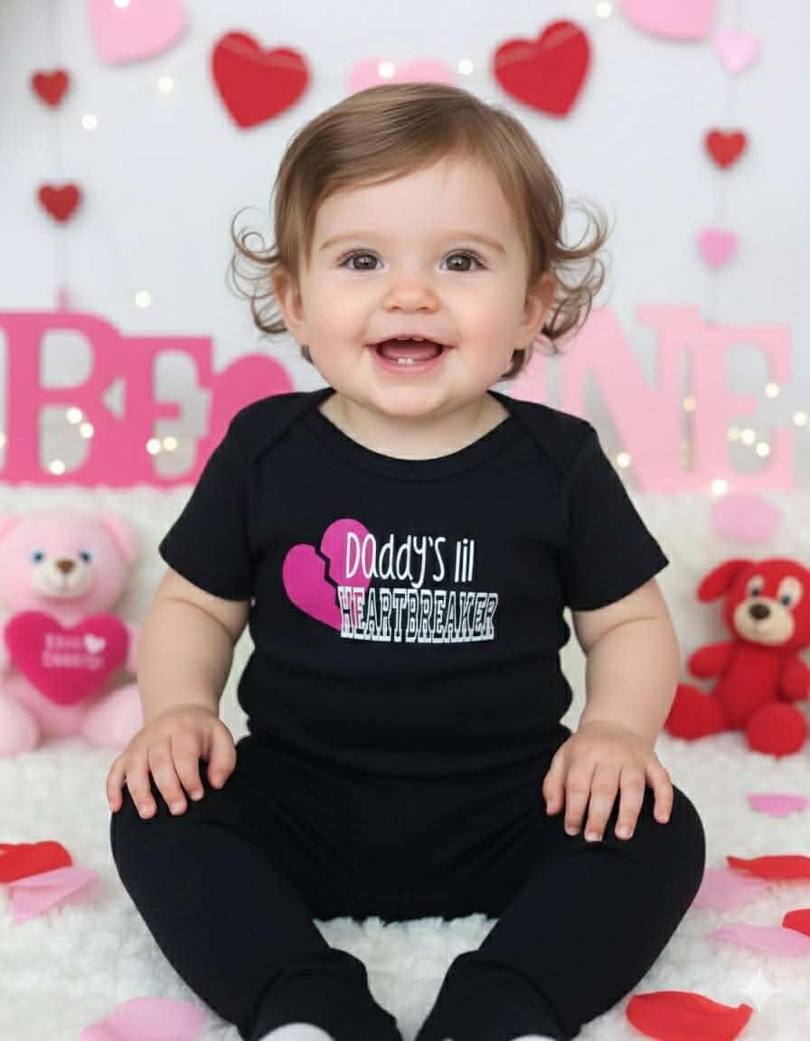 Girl's Valentine's Day Daddys Lil Heartbreaker Top