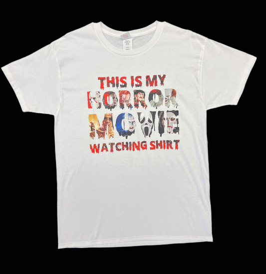 Adult Halloween This is My Horror Movie Watching Shirt Tee