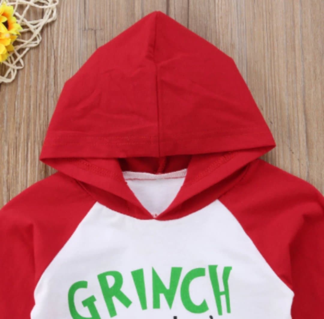 Infant Boy's Grinch Don't Kill My Vibe Hooded 2 Piece Christmas Outfit