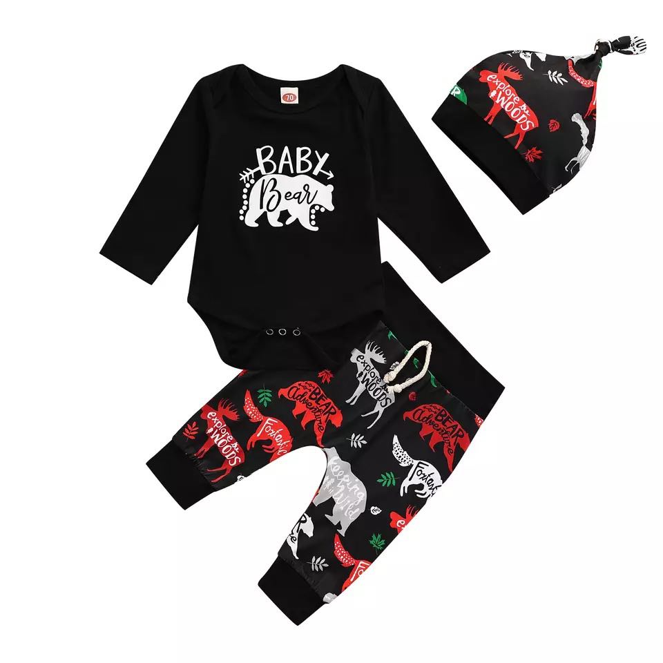 Boy's Baby Bear Explorer 3 Pc Outfit