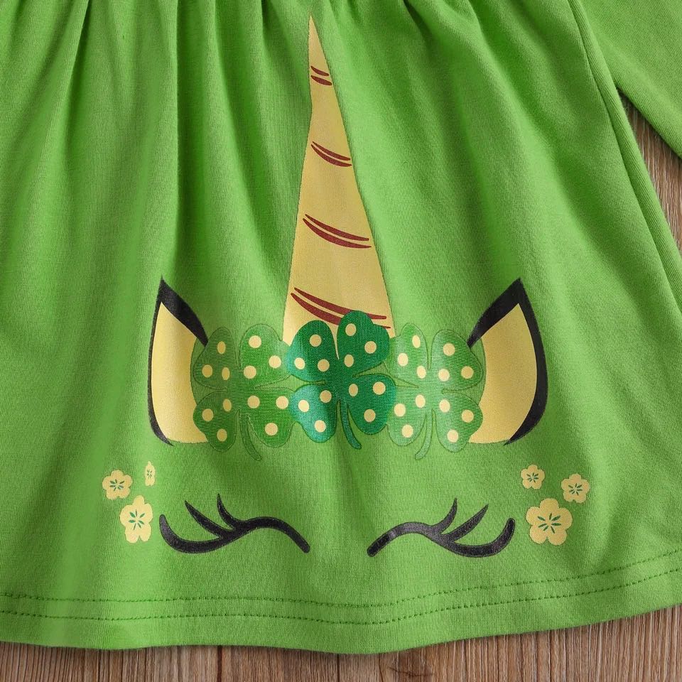 Girl's St. Patrick's Day Unicorn Outfit