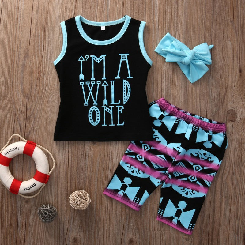 Girl's Im a Wild One Outfit