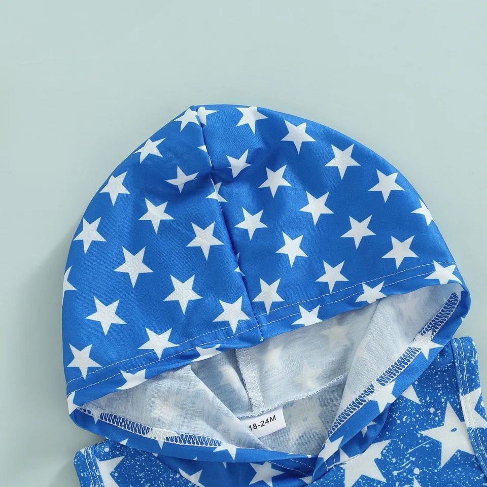 Boy's Hooded Stars and Stripes Outfit