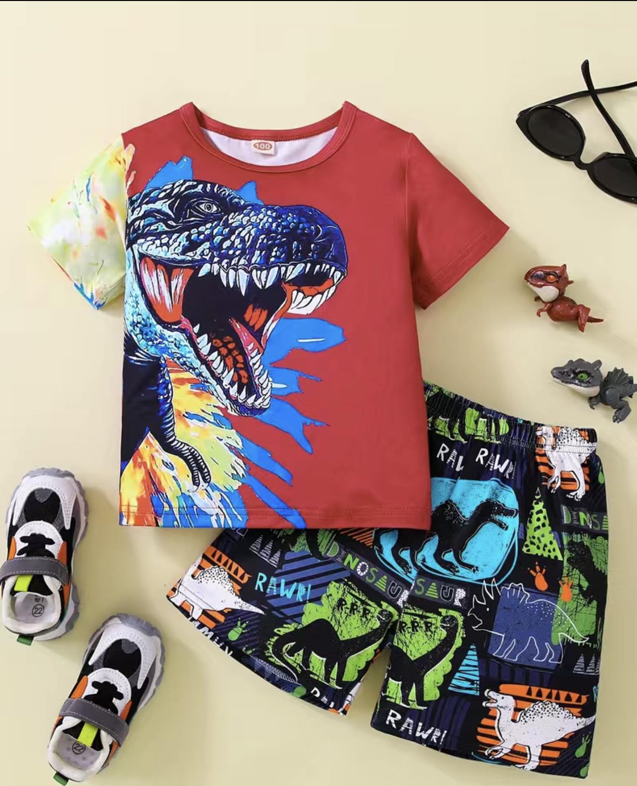 Boy's Red Dino Outfit