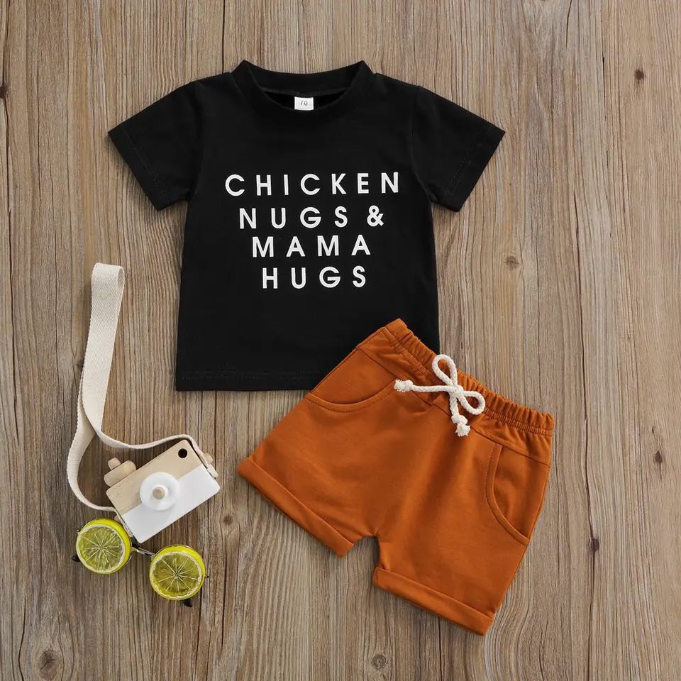 Boy's Chicken Nugs & Mama Hugs Outfit