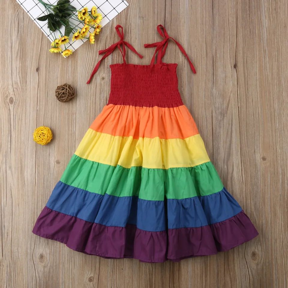 Girl's Rainbow Twirl Dress
