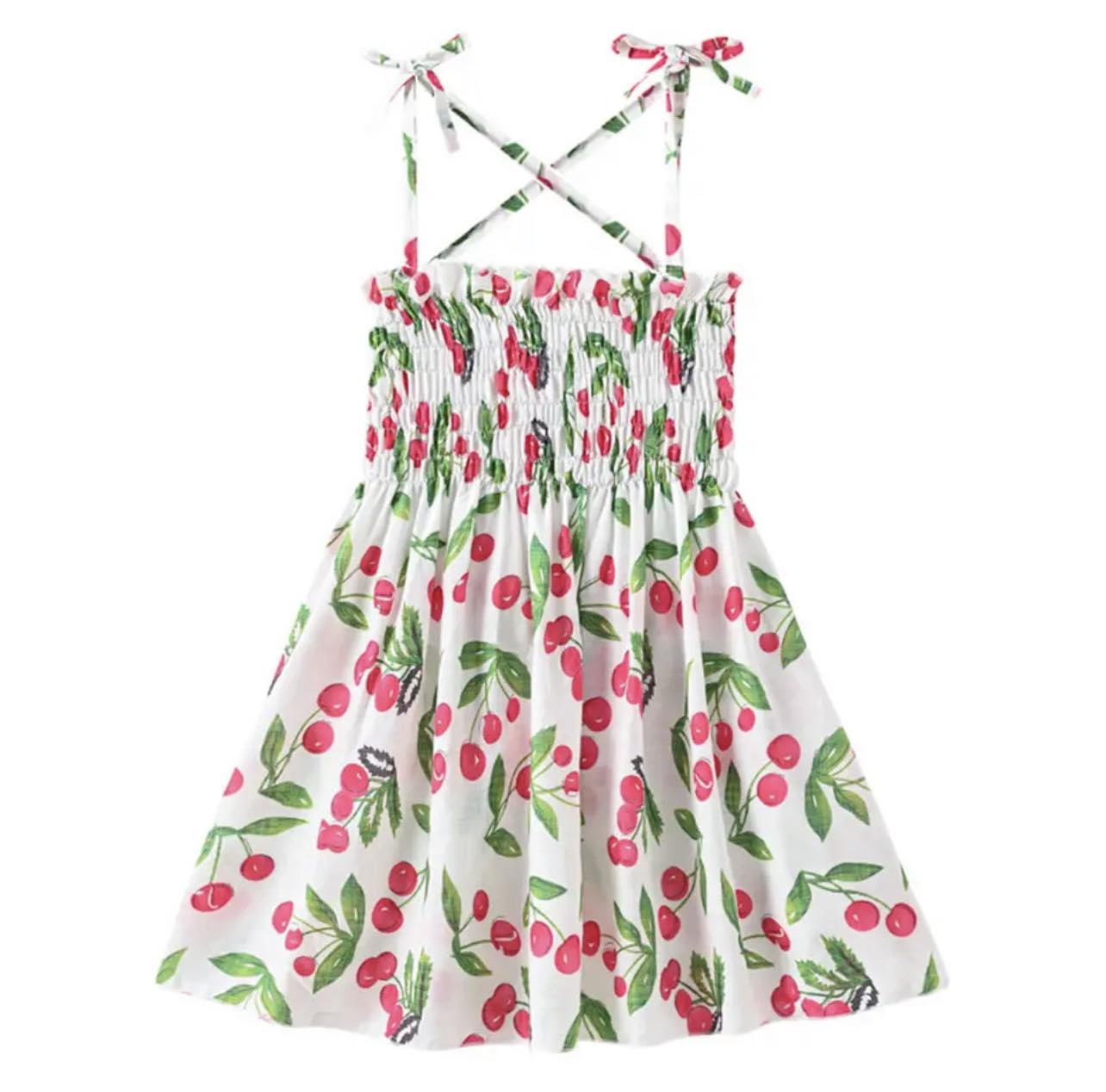 Girl's Cherry Print Dress