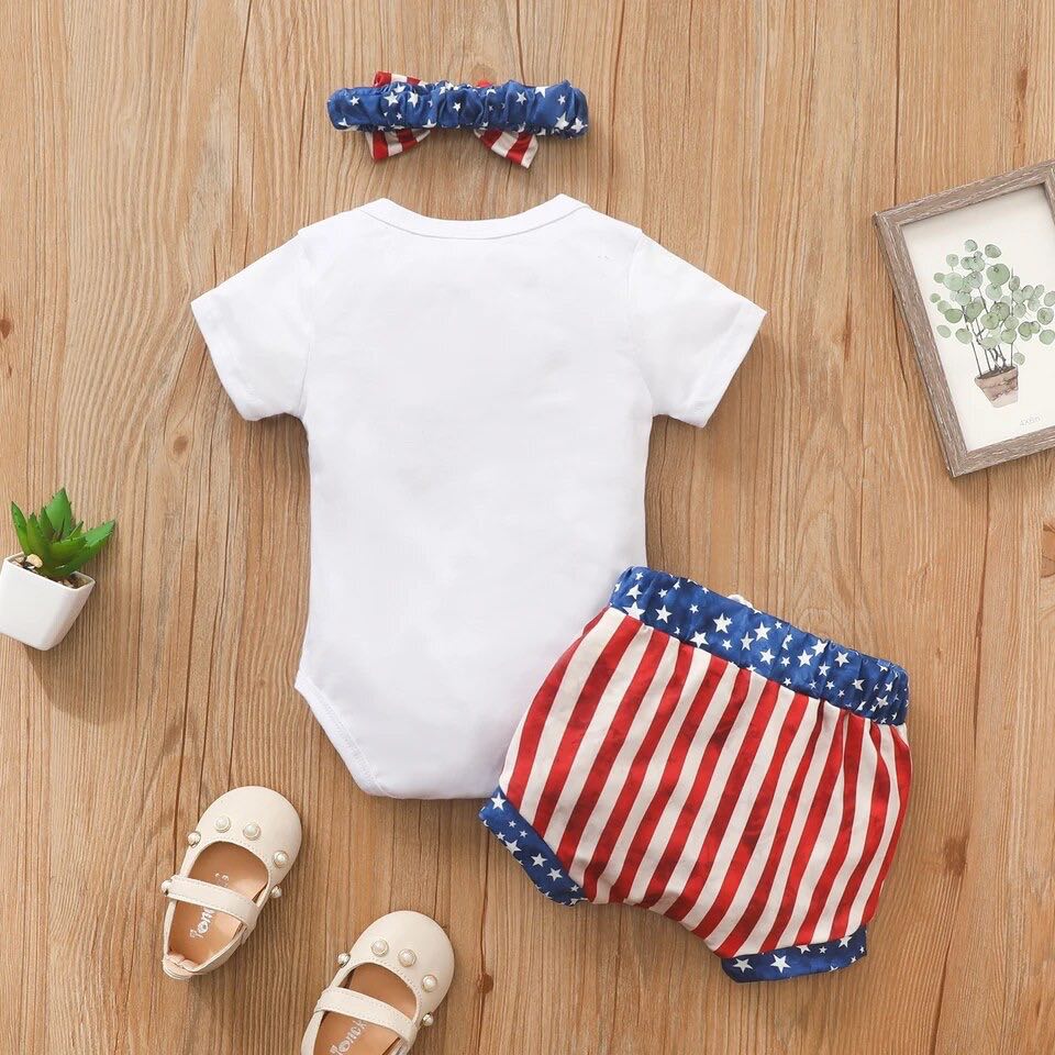 Girl's American Rainbow Outfit