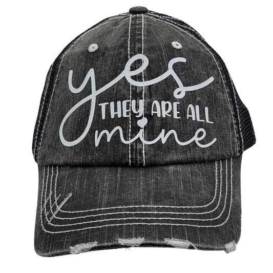 Women's Yes They Are All Mine Baseball Cap Hat